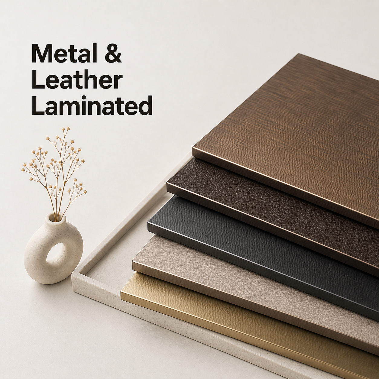 Metal and Leather laminates
